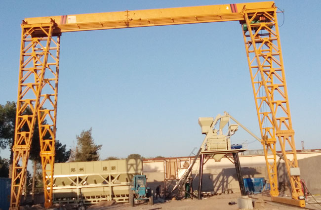 郑州建新机械75混凝土搅拌站在乌兹别克斯坦安装作业